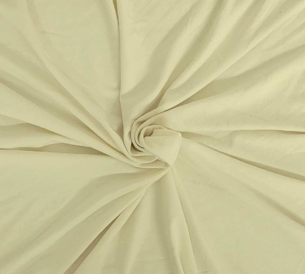 1 Yard Off White Modal Spandex Jersey Knit Fabric Heavyweight Material for Premium Apparel